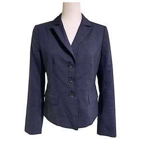 Ann Taylor Blazer Tailored Fit Navy Blue Blazer/Jacket Size 6